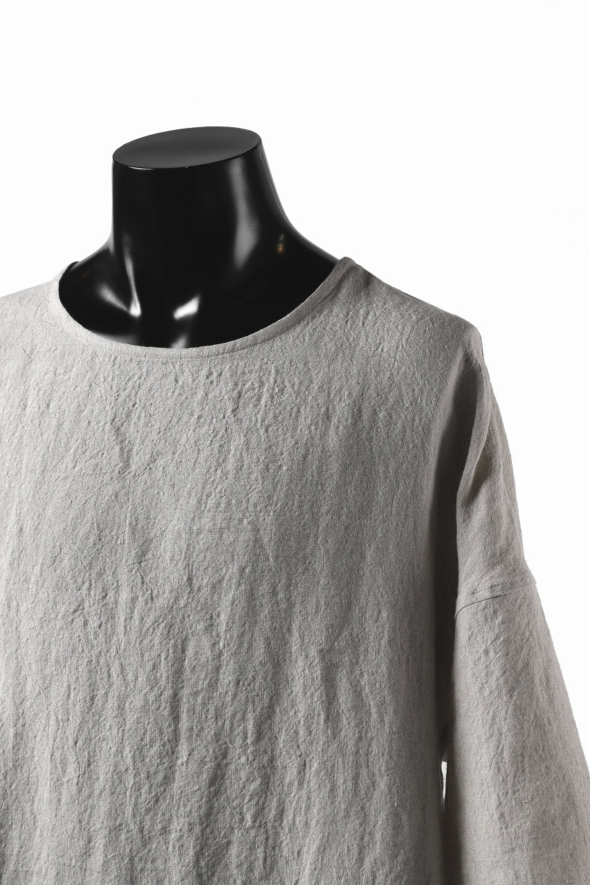 ISAMU KATAYAMA BACKLASH SOFT LINEN PULLOVER SHIRT (BEIGE) - Image 9