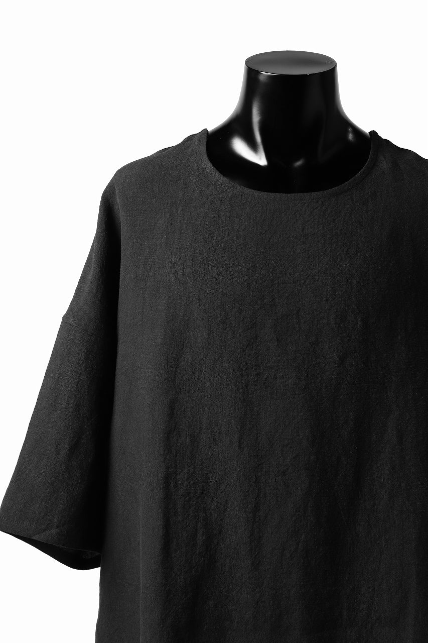 ISAMU KATAYAMA BACKLASH SOFT LINEN PULLOVER SHIRT (BLACK) - Image 6