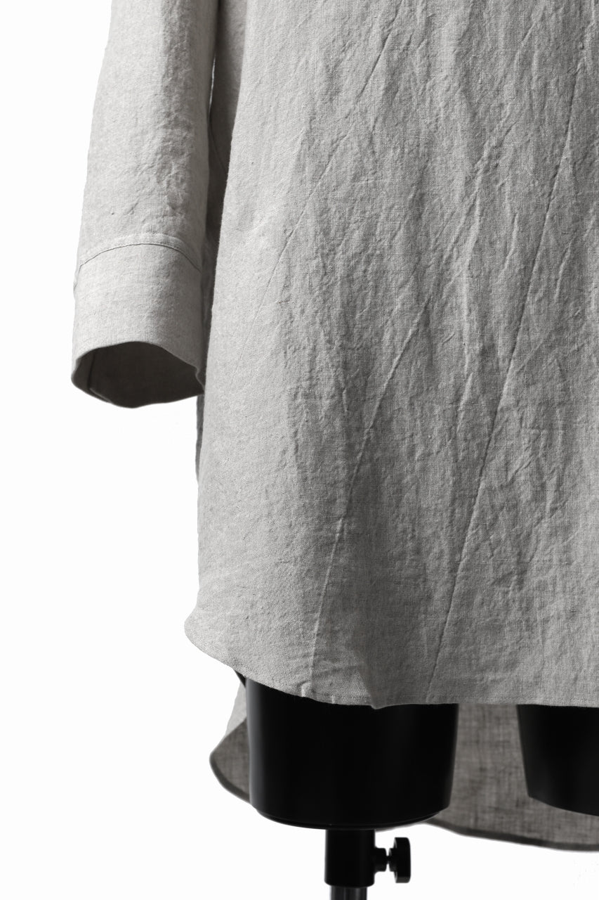 ISAMU KATAYAMA BACKLASH SOFT LINEN SKIPPER SHIRT (BEIGE) - Image 10