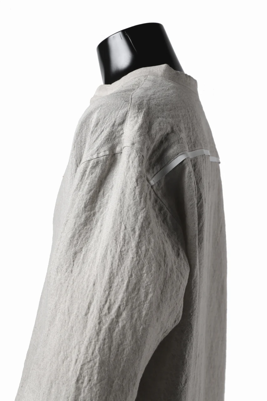 ISAMU KATAYAMA BACKLASH SOFT LINEN SKIPPER SHIRT (BEIGE) - Image 13