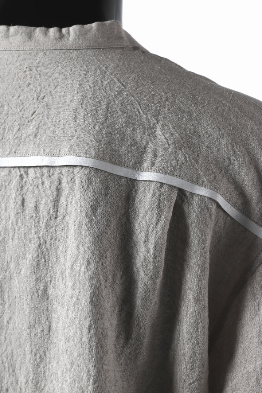 ISAMU KATAYAMA BACKLASH SOFT LINEN SKIPPER SHIRT (BEIGE) - Image 15