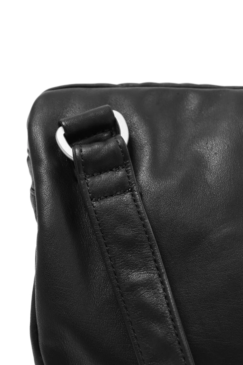 ISAMU KATAYAMA BACKLASH STRAP ZIP BAG / MONOCHROME LUXURY STEER (BLACK) - Image 10