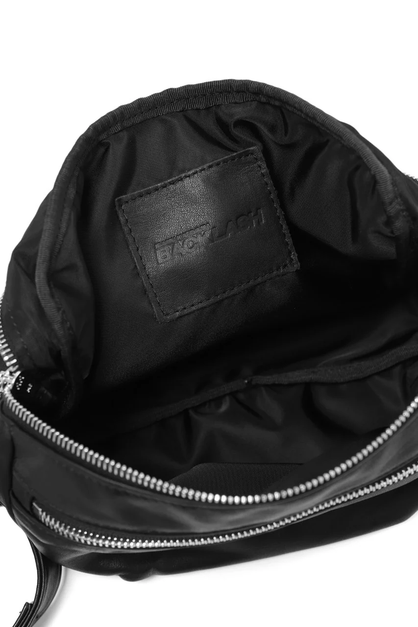 ISAMU KATAYAMA BACKLASH STRAP ZIP BAG / MONOCHROME LUXURY STEER (BLACK) - Image 11