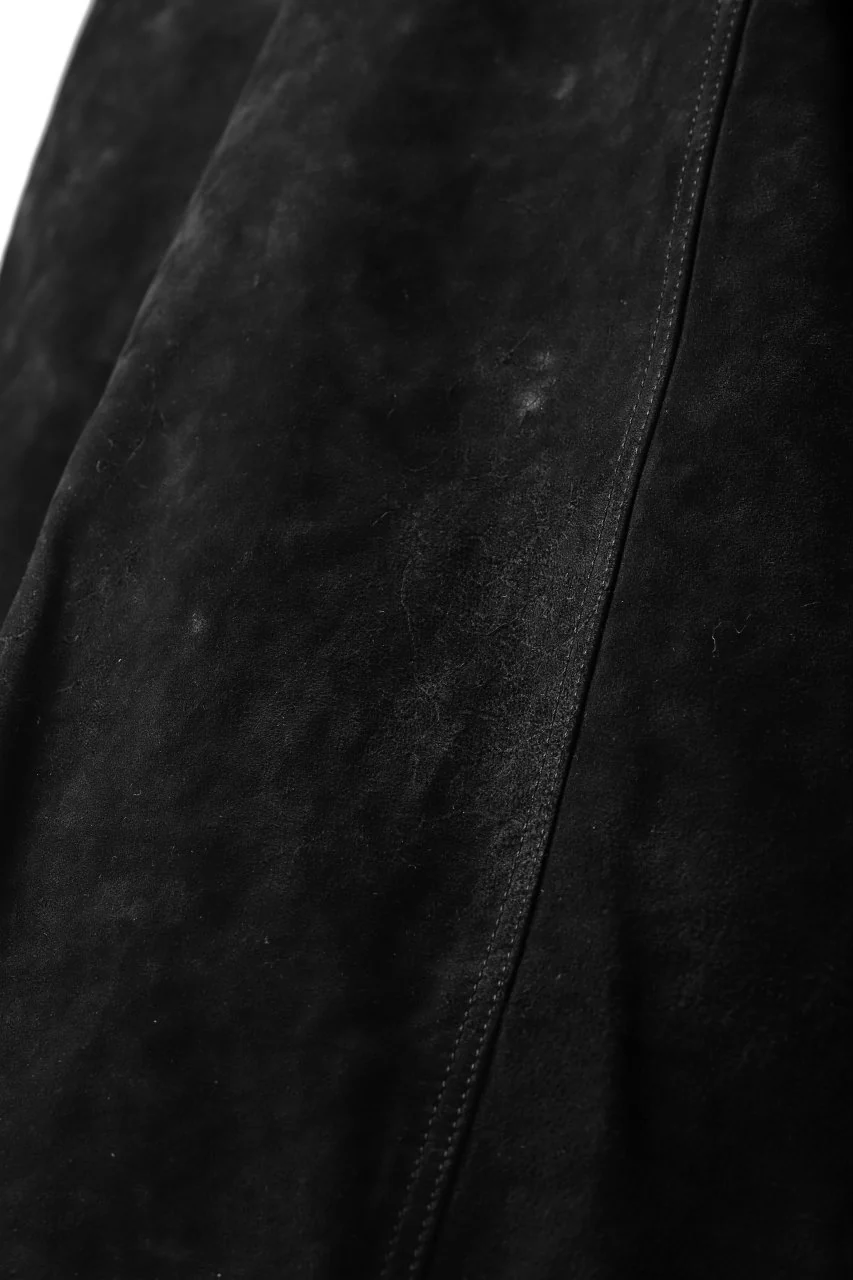 ISAMU KATAYAMA BACKLASH SUEDE COVER ALL BLOUSON / JAPAN CALF (WHITE TANNED / BLACK) - Image 16