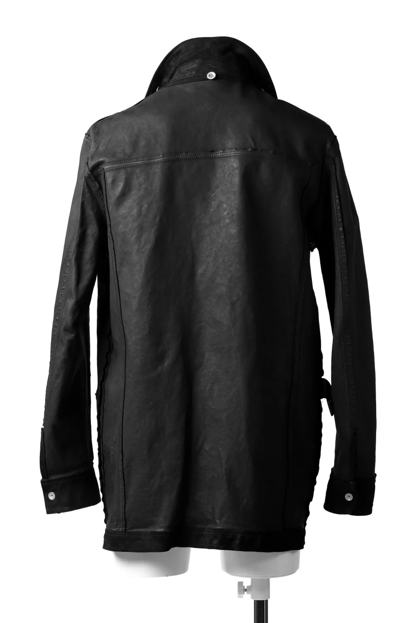 ISAMU KATAYAMA BACKLASH SUEDE COVER ALL BLOUSON / JAPAN CALF (WHITE TANNED / BLACK) - Image 27