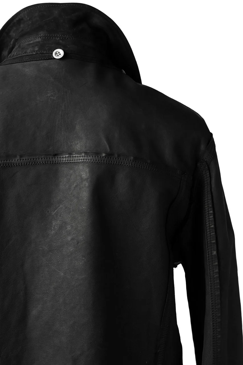 ISAMU KATAYAMA BACKLASH SUEDE COVER ALL BLOUSON / JAPAN CALF (WHITE TANNED / BLACK) - Image 30