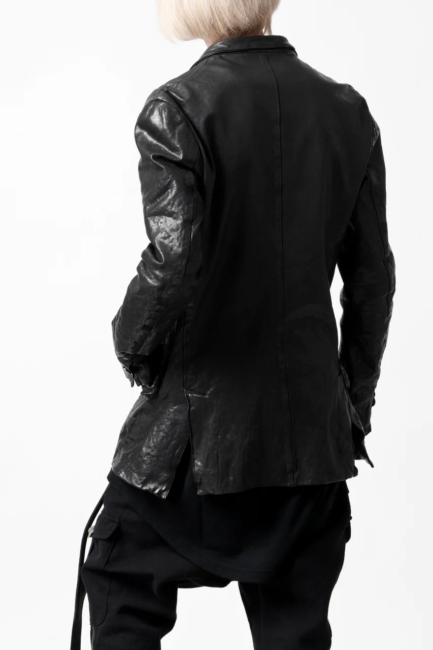 ISAMU KATAYAMA BACKLASH TAILORED JACKET / DOUBLE-SHOULDER OBJECT DYED (BLACK) - Image 11