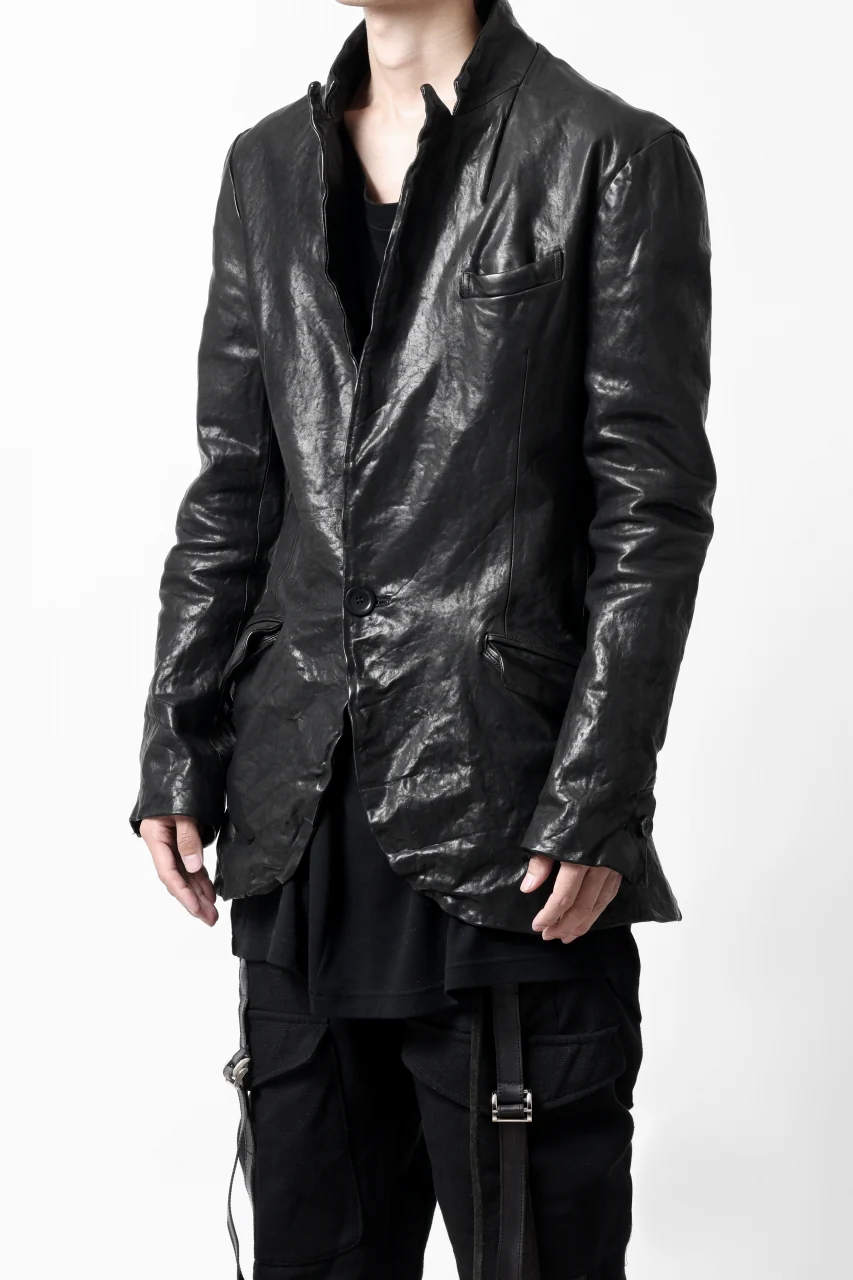 ISAMU KATAYAMA BACKLASH TAILORED JACKET / DOUBLE-SHOULDER OBJECT DYED (BLACK) - Image 12