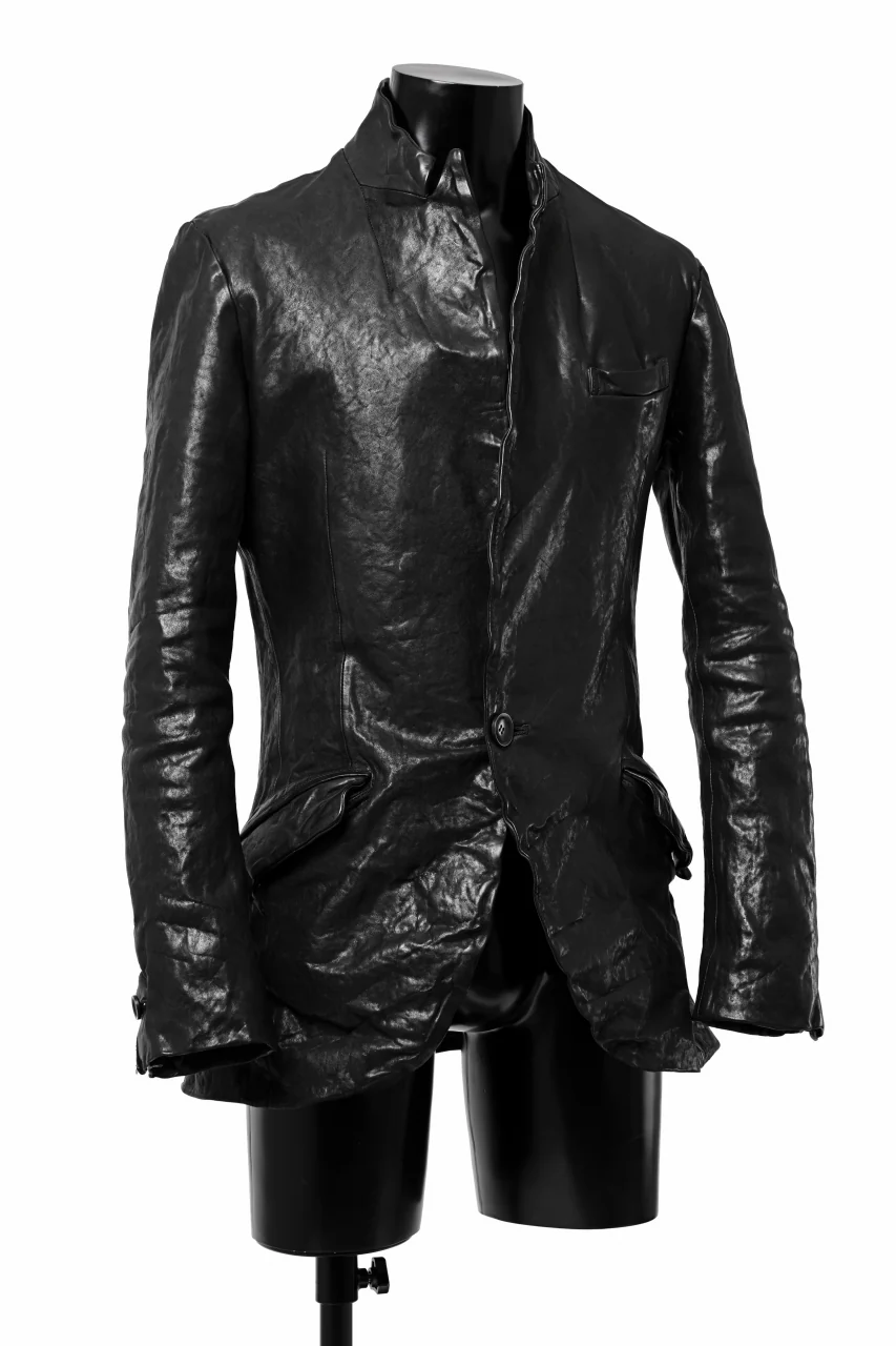 ISAMU KATAYAMA BACKLASH TAILORED JACKET / DOUBLE-SHOULDER OBJECT DYED (BLACK) - Image 15