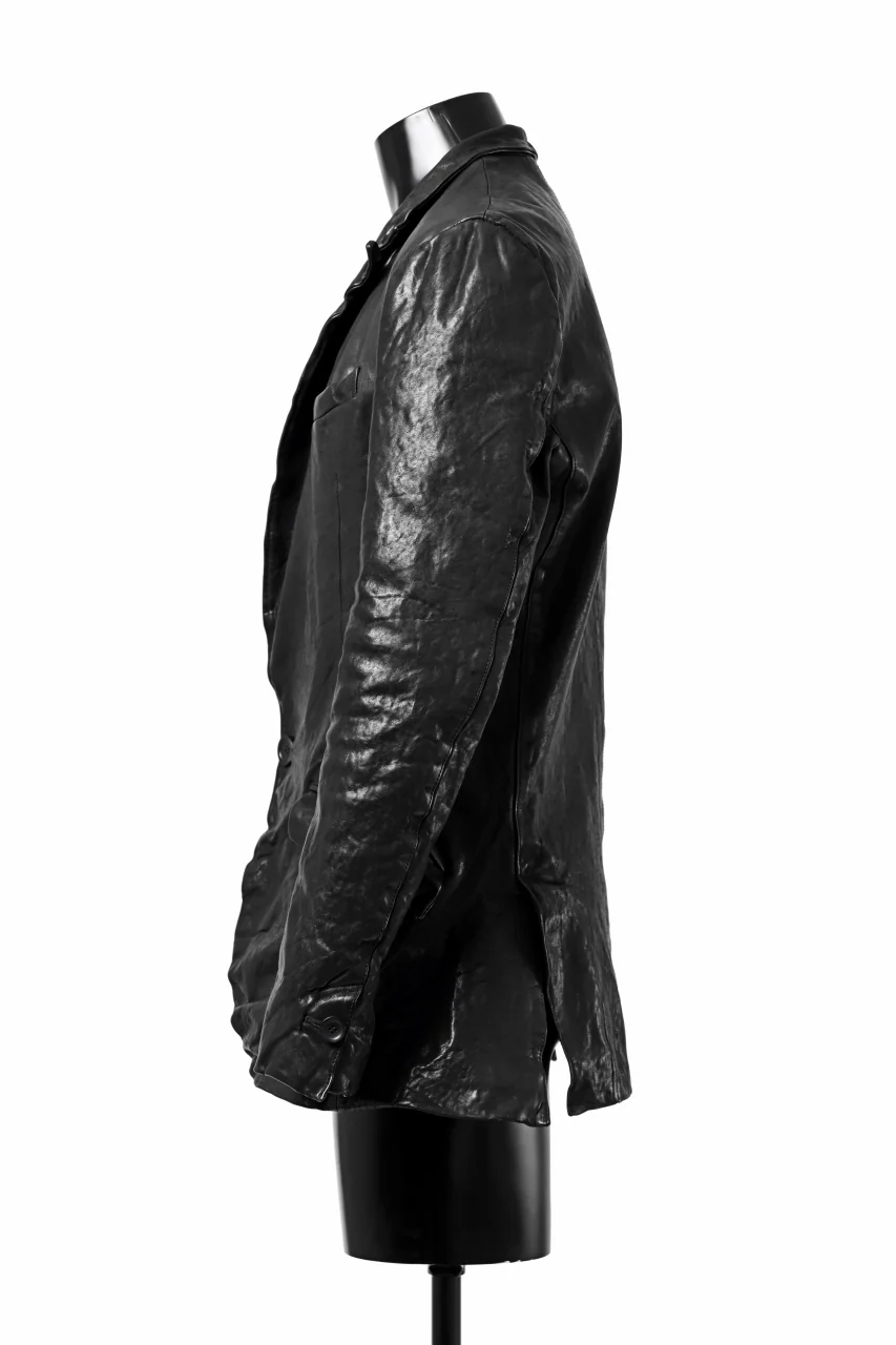 ISAMU KATAYAMA BACKLASH TAILORED JACKET / DOUBLE-SHOULDER OBJECT DYED (BLACK) - Image 16