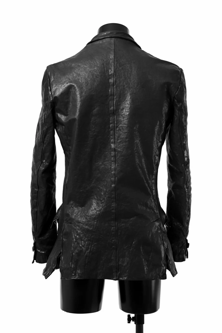ISAMU KATAYAMA BACKLASH TAILORED JACKET / DOUBLE-SHOULDER OBJECT DYED (BLACK) - Image 17
