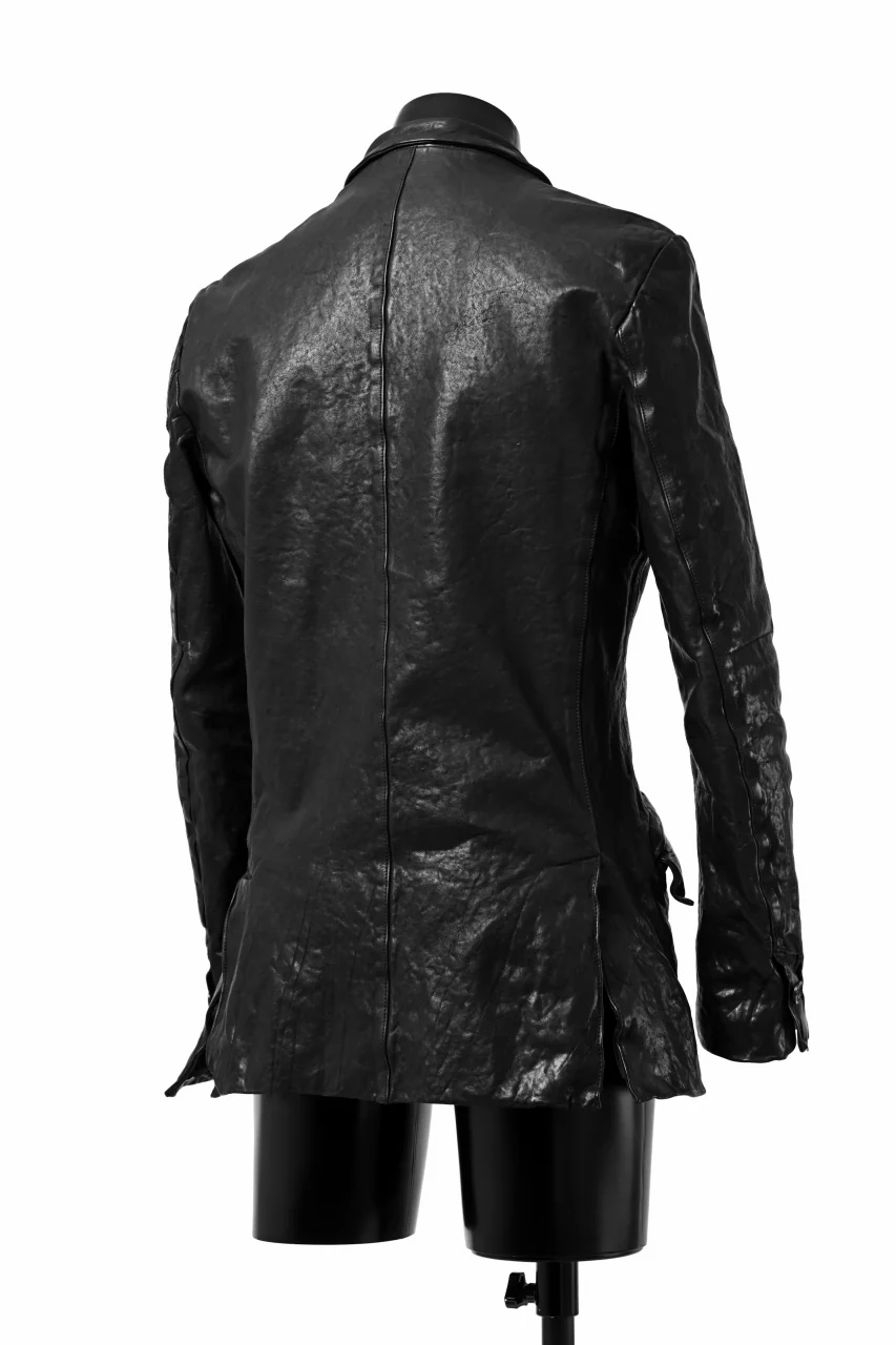 ISAMU KATAYAMA BACKLASH TAILORED JACKET / DOUBLE-SHOULDER OBJECT DYED (BLACK) - Image 18