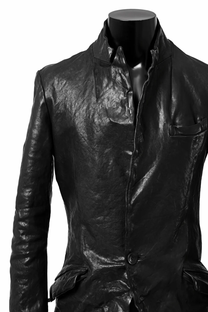 ISAMU KATAYAMA BACKLASH TAILORED JACKET / DOUBLE-SHOULDER OBJECT DYED (BLACK) - Image 20