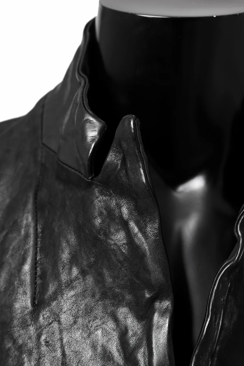 ISAMU KATAYAMA BACKLASH TAILORED JACKET / DOUBLE-SHOULDER OBJECT DYED (BLACK) - Image 21