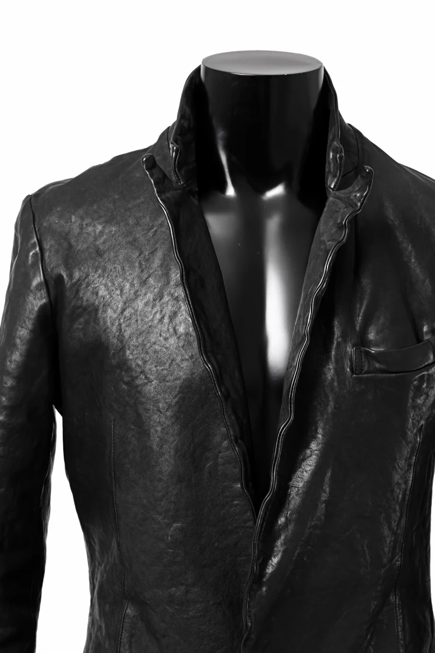 ISAMU KATAYAMA BACKLASH TAILORED JACKET / DOUBLE-SHOULDER OBJECT DYED (BLACK) - Image 22