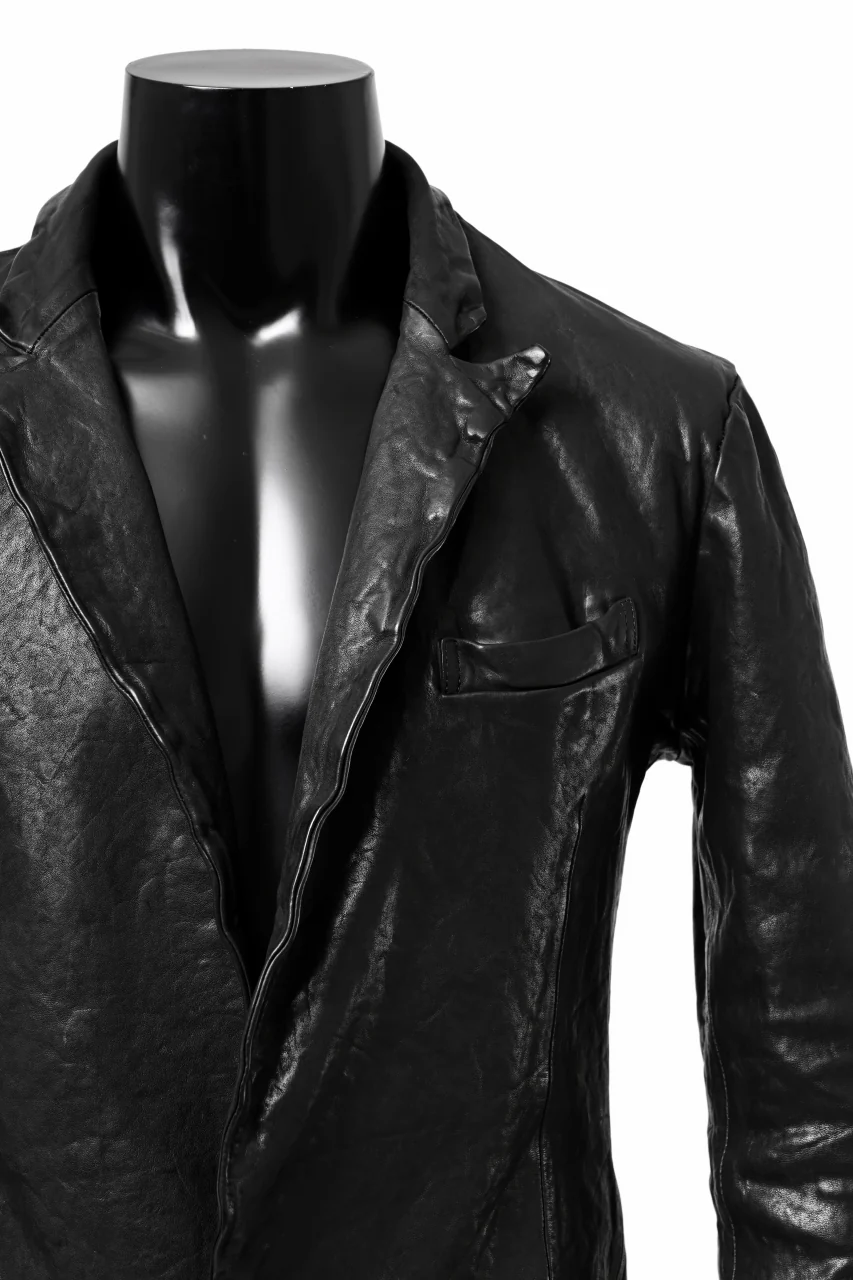 ISAMU KATAYAMA BACKLASH TAILORED JACKET / DOUBLE-SHOULDER OBJECT DYED (BLACK) - Image 23