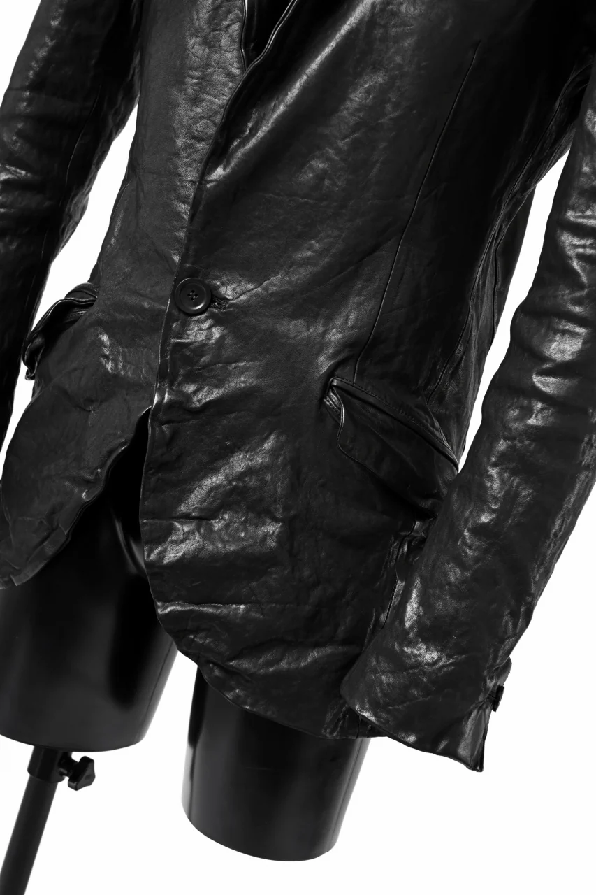ISAMU KATAYAMA BACKLASH TAILORED JACKET / DOUBLE-SHOULDER OBJECT DYED (BLACK) - Image 25