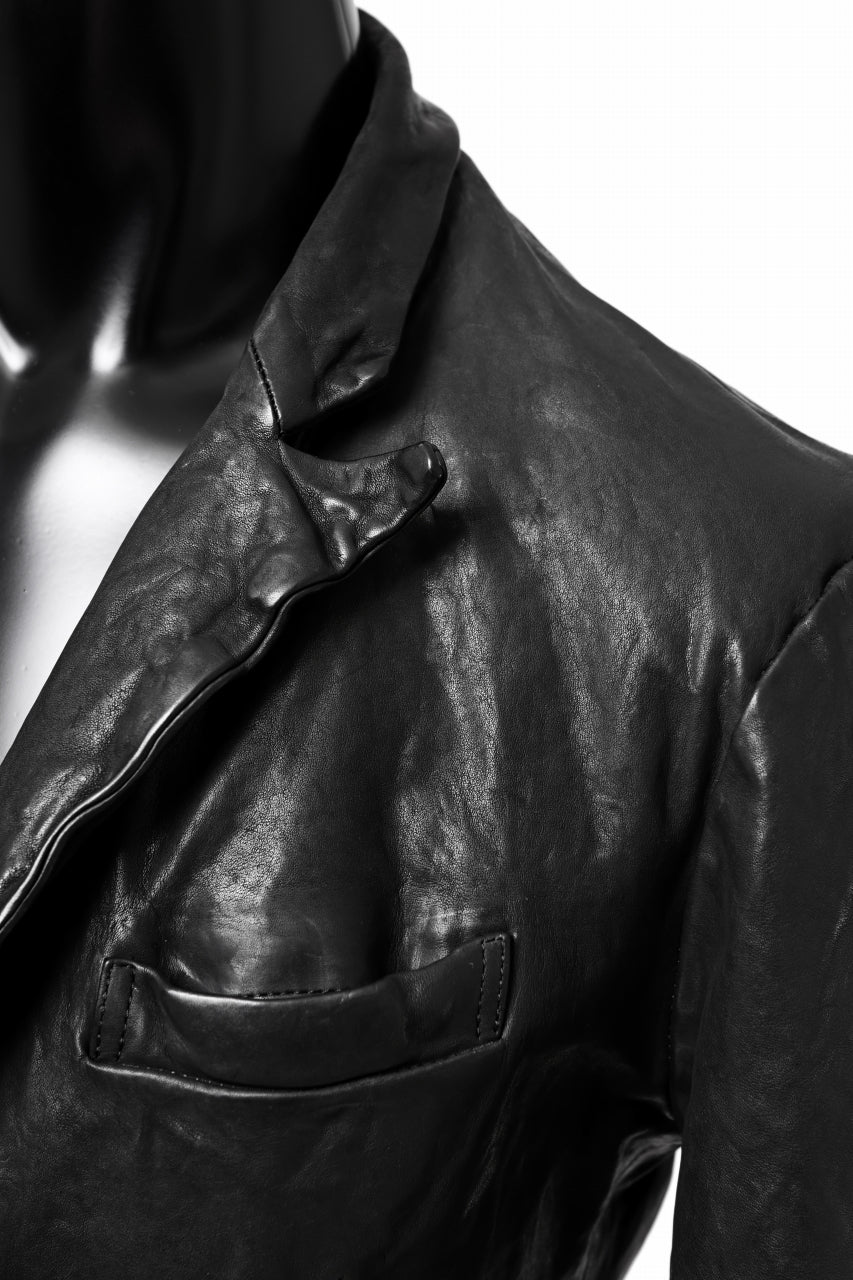 ISAMU KATAYAMA BACKLASH TAILORED JACKET / DOUBLE-SHOULDER OBJECT DYED (BLACK) - Image 26