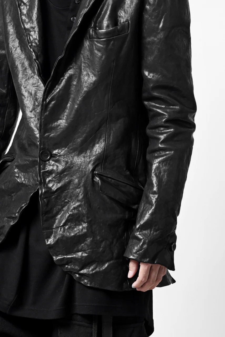 ISAMU KATAYAMA BACKLASH TAILORED JACKET / DOUBLE-SHOULDER OBJECT DYED (BLACK) - Image 42