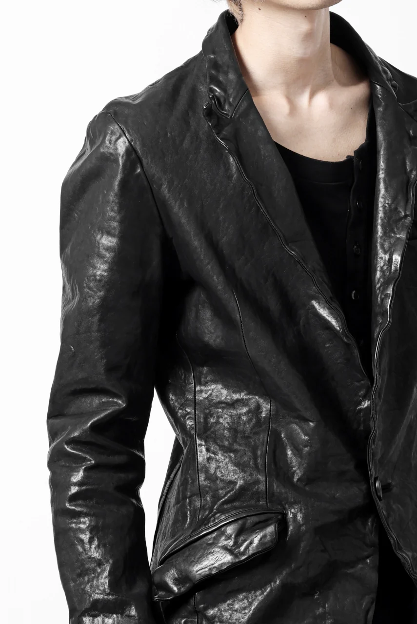 ISAMU KATAYAMA BACKLASH TAILORED JACKET / DOUBLE-SHOULDER OBJECT DYED (BLACK) - Image 45