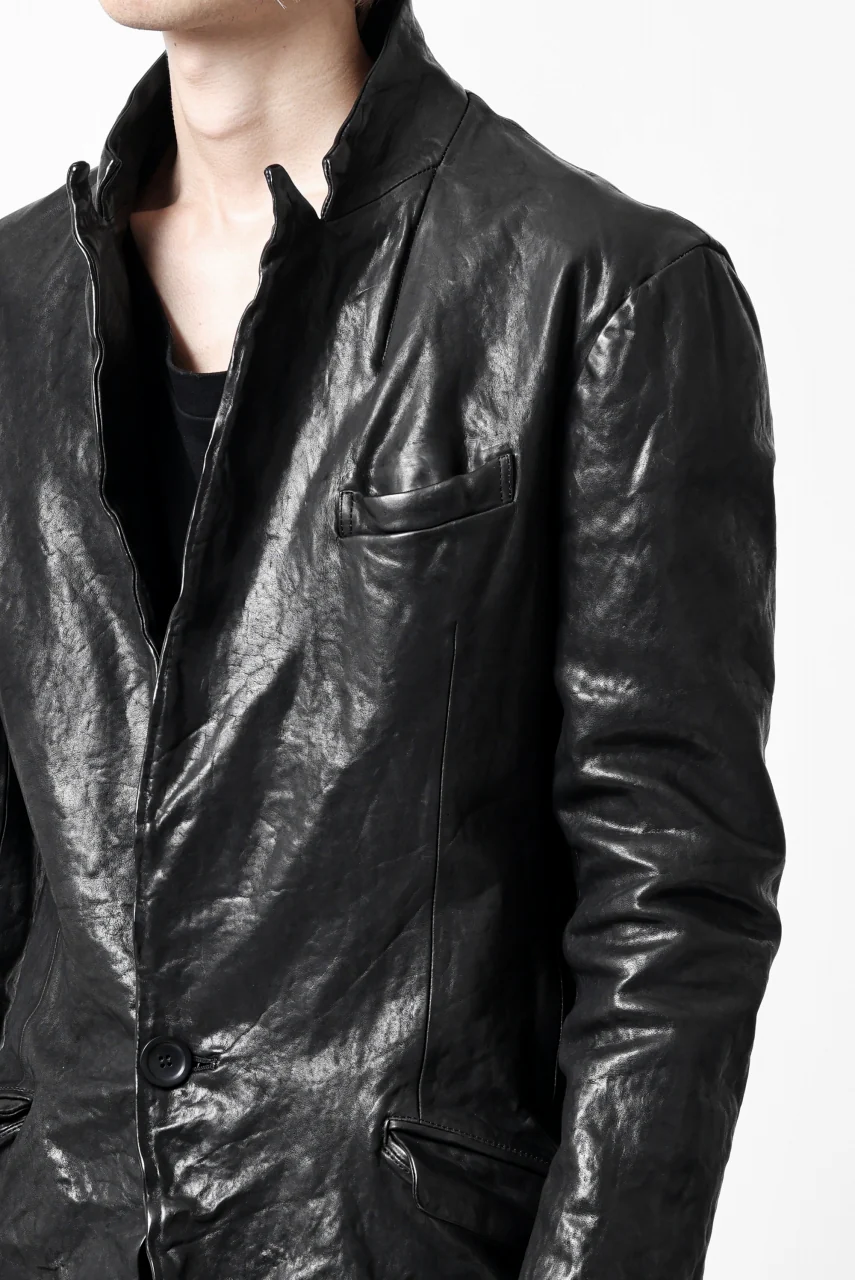 ISAMU KATAYAMA BACKLASH TAILORED JACKET / DOUBLE-SHOULDER OBJECT DYED (BLACK) - Image 47