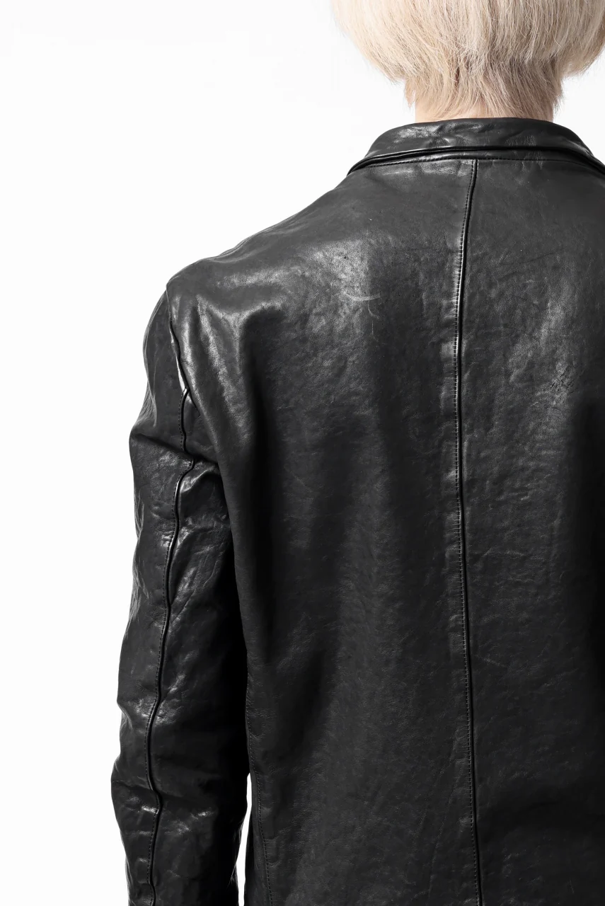 ISAMU KATAYAMA BACKLASH TAILORED JACKET / DOUBLE-SHOULDER OBJECT DYED (BLACK) - Image 49