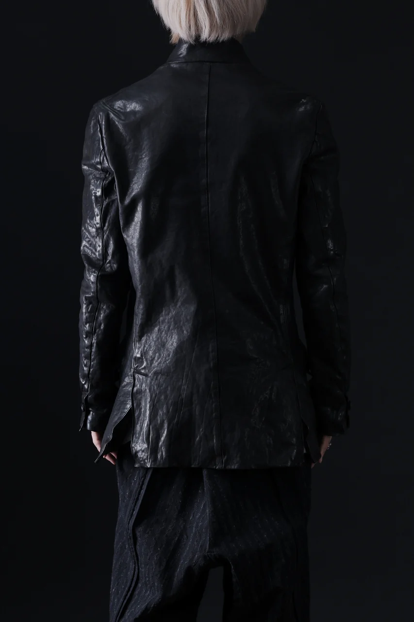 ISAMU KATAYAMA BACKLASH TAILORED JACKET / DOUBLE-SHOULDER OBJECT DYED (BLACK) - Image 61