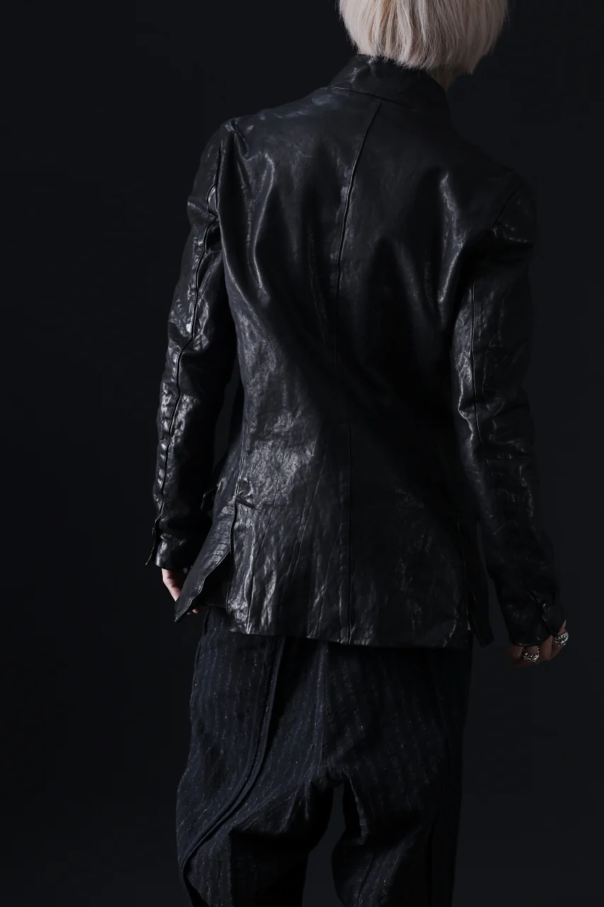 ISAMU KATAYAMA BACKLASH TAILORED JACKET / DOUBLE-SHOULDER OBJECT DYED (BLACK) - Image 62