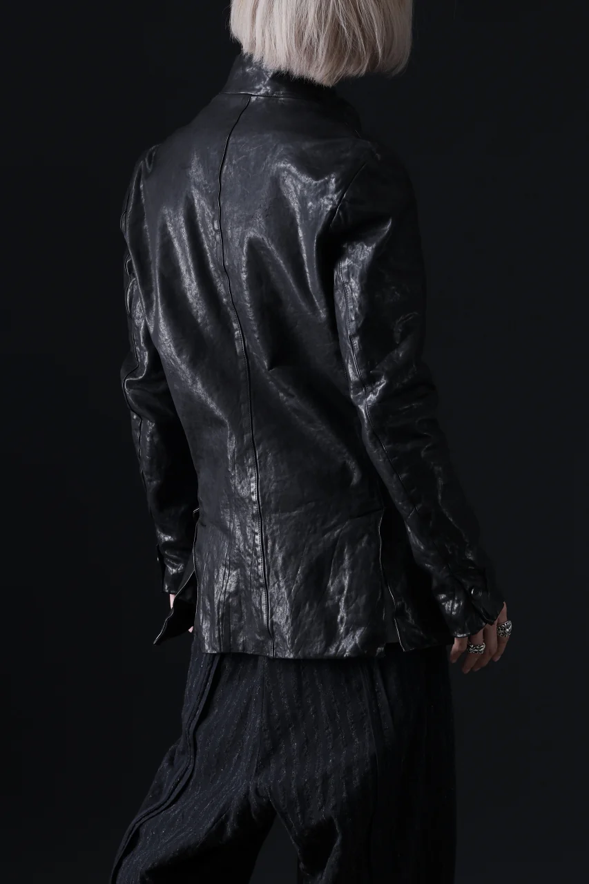 ISAMU KATAYAMA BACKLASH TAILORED JACKET / DOUBLE-SHOULDER OBJECT DYED (BLACK) - Image 63