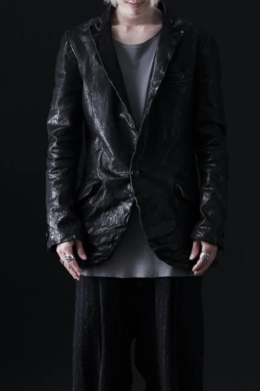 ISAMU KATAYAMA BACKLASH TAILORED JACKET / DOUBLE-SHOULDER OBJECT DYED (BLACK) - Image 66