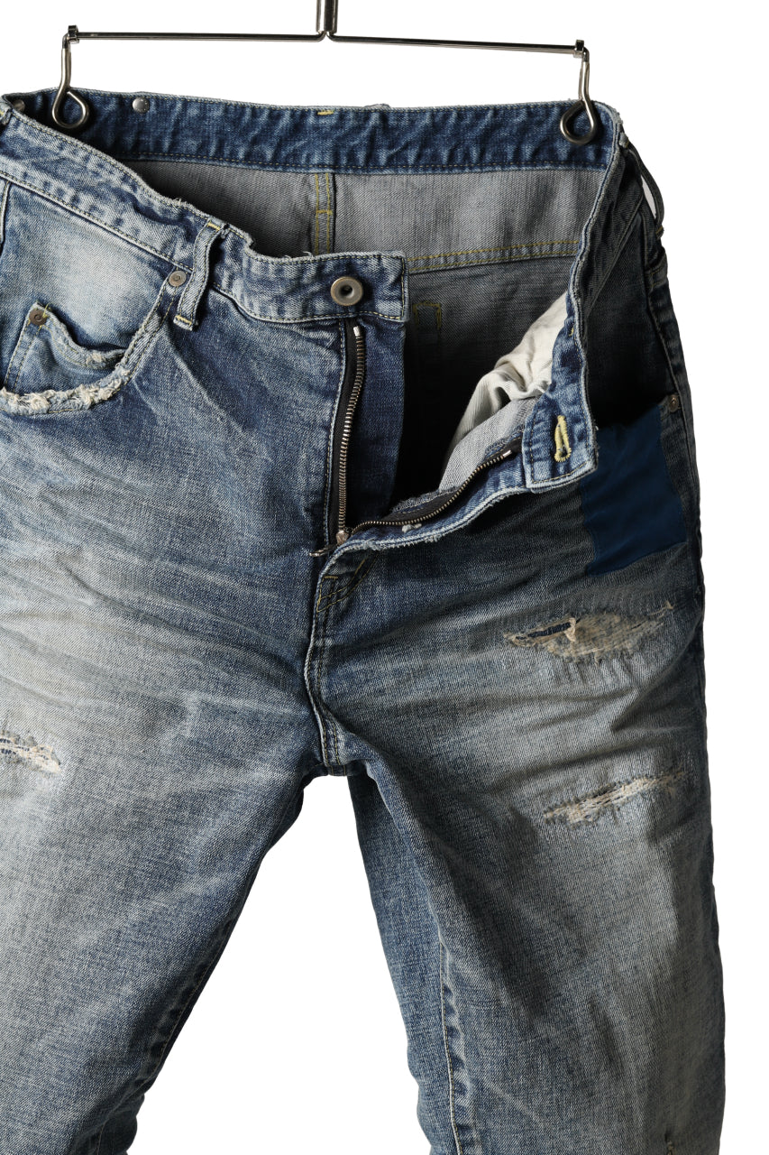 ISAMU KATAYAMA BACKLASH STRAIGHT DENIM PANTS / NATURAL USED FADE (INDIGO) - Image 15