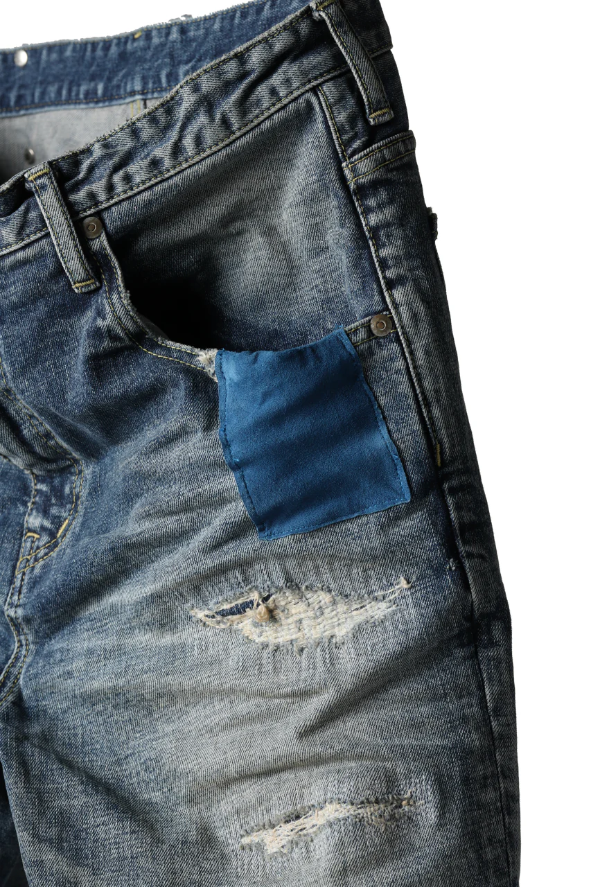 ISAMU KATAYAMA BACKLASH STRAIGHT DENIM PANTS / NATURAL USED FADE (INDIGO) - Image 20