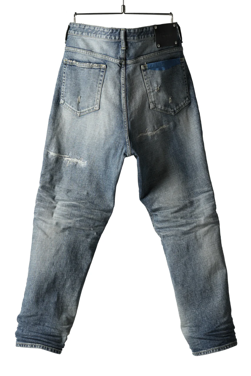 ISAMU KATAYAMA BACKLASH STRAIGHT DENIM PANTS / NATURAL USED FADE (INDIGO) - Image 24