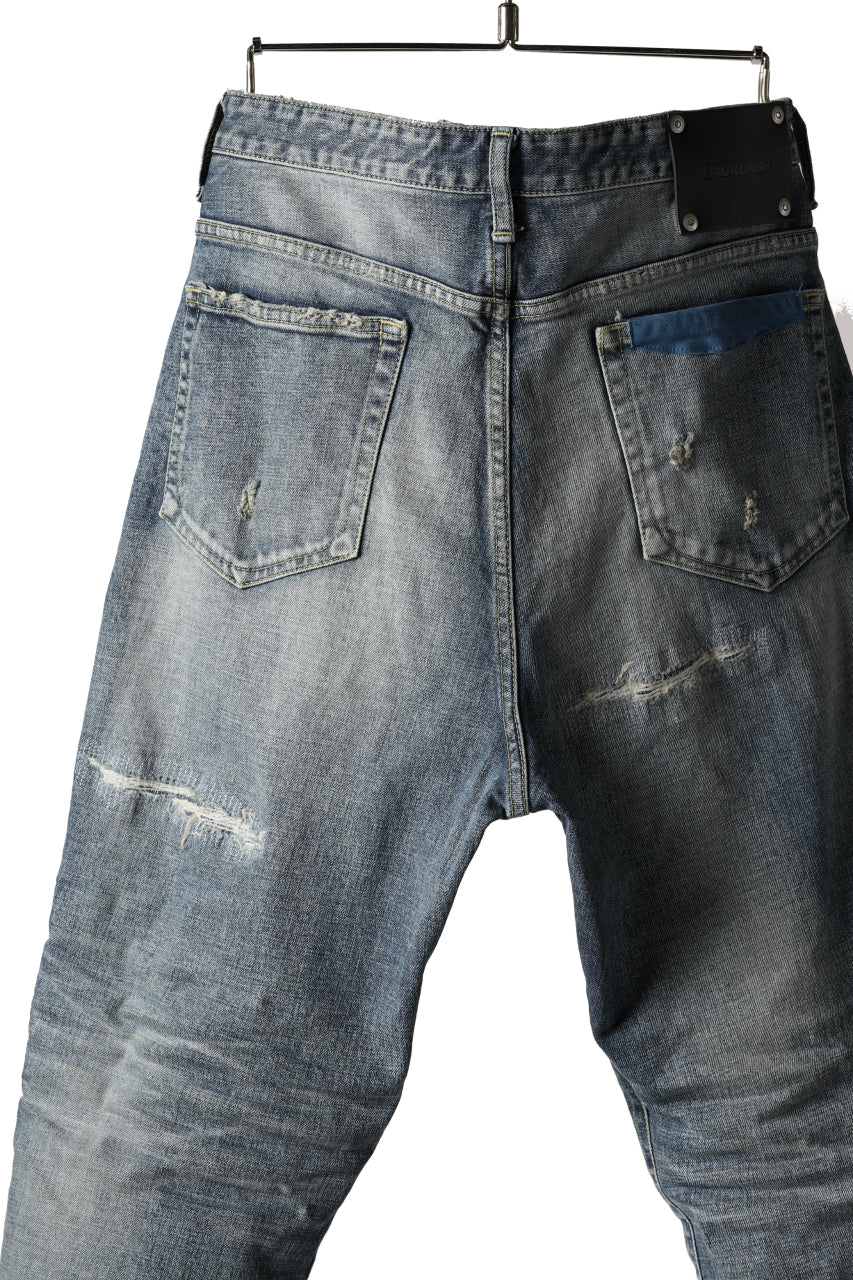 ISAMU KATAYAMA BACKLASH STRAIGHT DENIM PANTS / NATURAL USED FADE (INDIGO) - Image 25