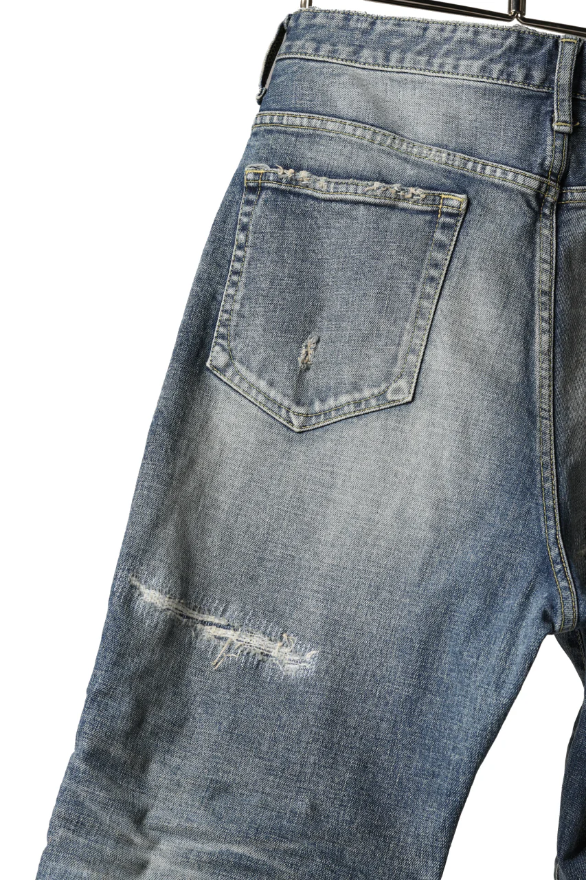 ISAMU KATAYAMA BACKLASH STRAIGHT DENIM PANTS / NATURAL USED FADE (INDIGO) - Image 26