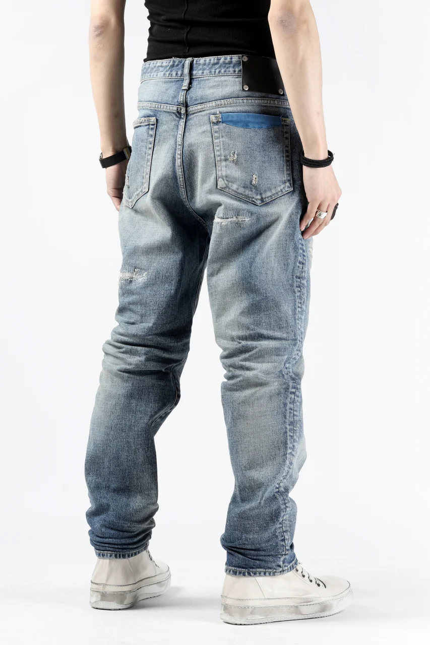 ISAMU KATAYAMA BACKLASH STRAIGHT DENIM PANTS / NATURAL USED FADE (INDIGO) - Image 33