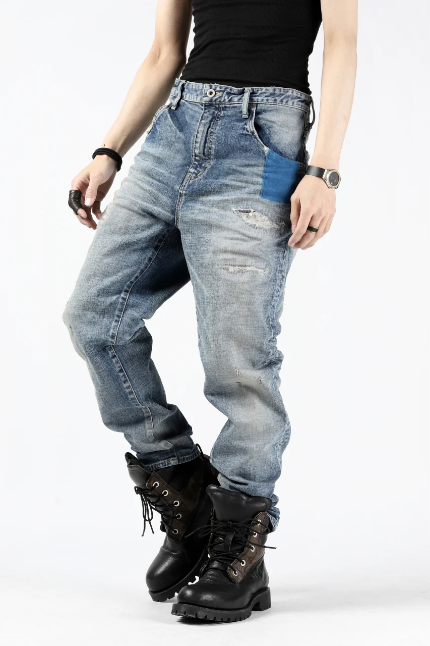 ISAMU KATAYAMA BACKLASH STRAIGHT DENIM PANTS / NATURAL USED FADE (INDIGO) - Image 36