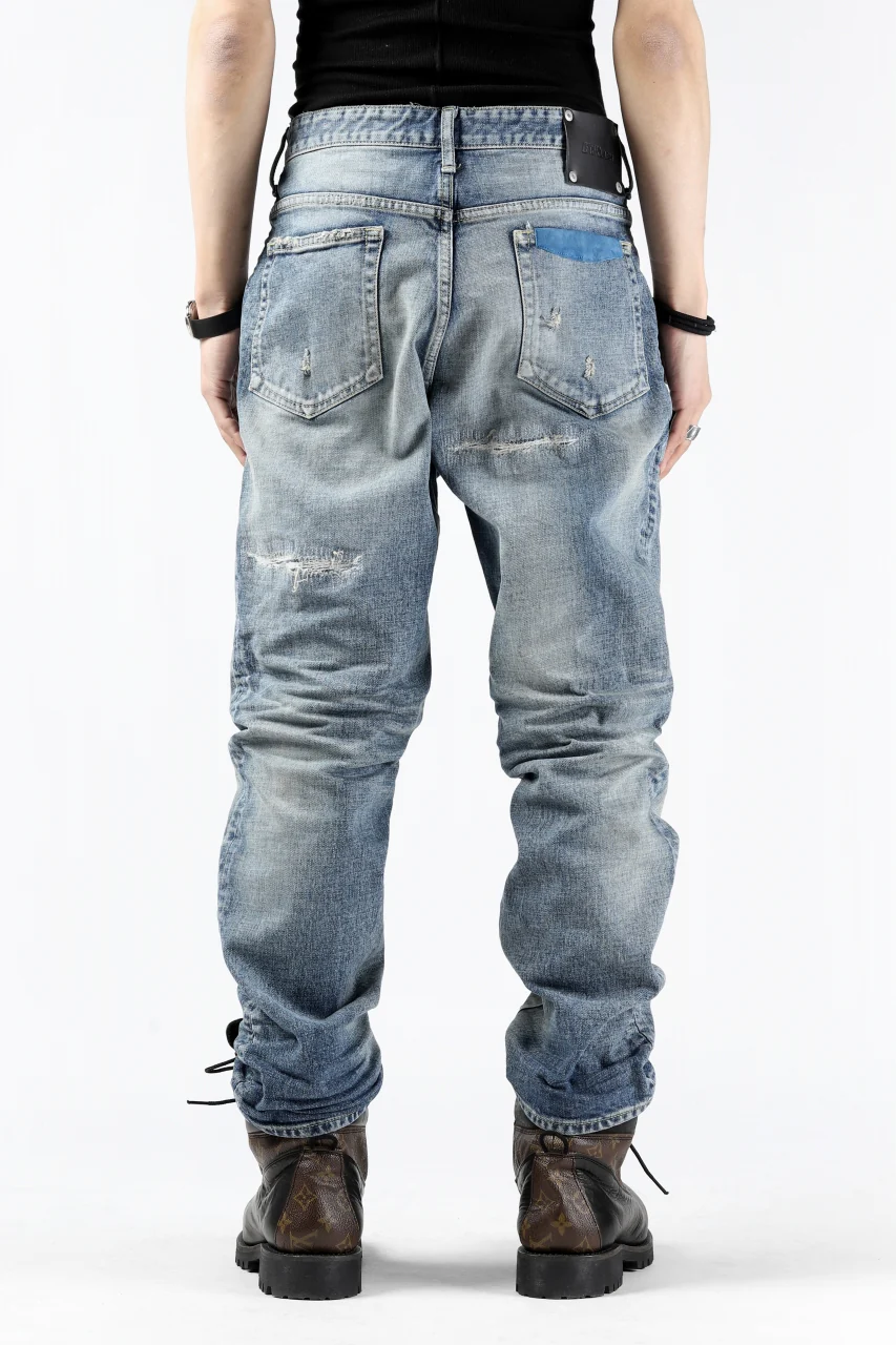 ISAMU KATAYAMA BACKLASH STRAIGHT DENIM PANTS / NATURAL USED FADE (INDIGO) - Image 37