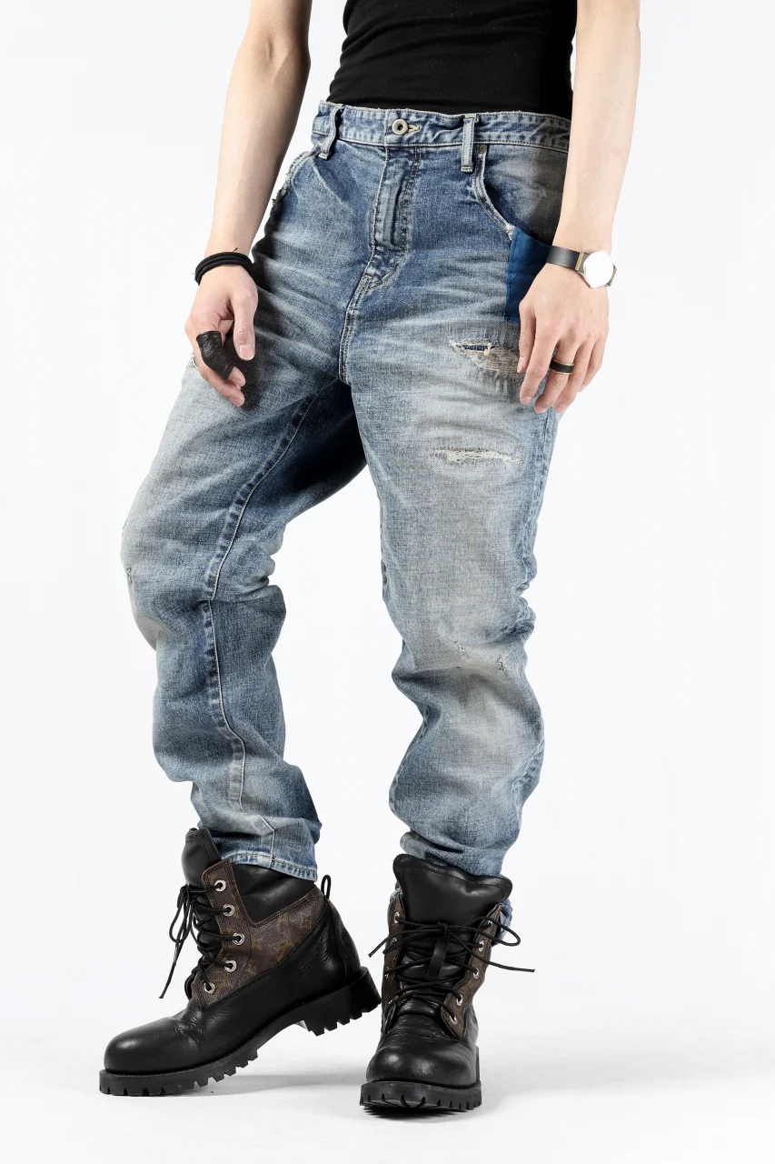 ISAMU KATAYAMA BACKLASH STRAIGHT DENIM PANTS / NATURAL USED FADE (INDIGO) - Image 38