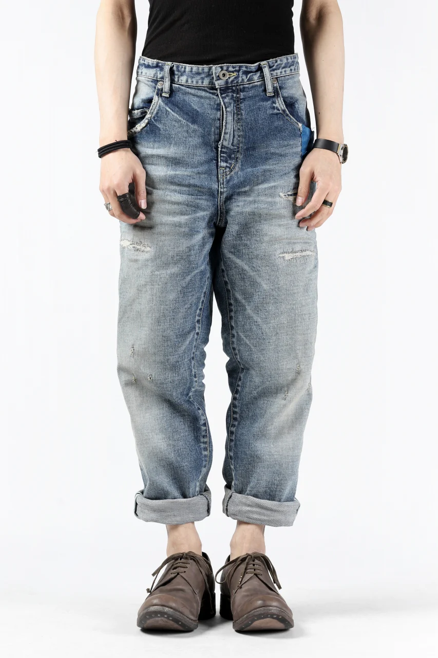 ISAMU KATAYAMA BACKLASH STRAIGHT DENIM PANTS / NATURAL USED FADE (INDIGO) - Image 41
