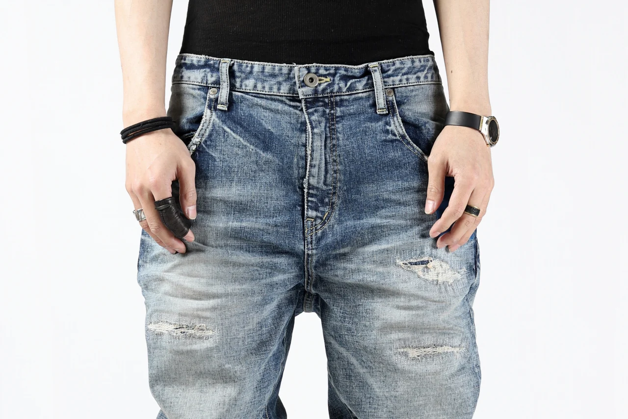 ISAMU KATAYAMA BACKLASH STRAIGHT DENIM PANTS / NATURAL USED FADE (INDIGO) - Image 50