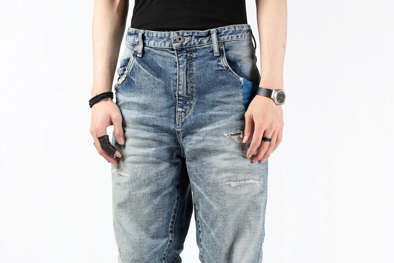 ISAMU KATAYAMA BACKLASH STRAIGHT DENIM PANTS / NATURAL USED FADE (INDIGO) - Image 51