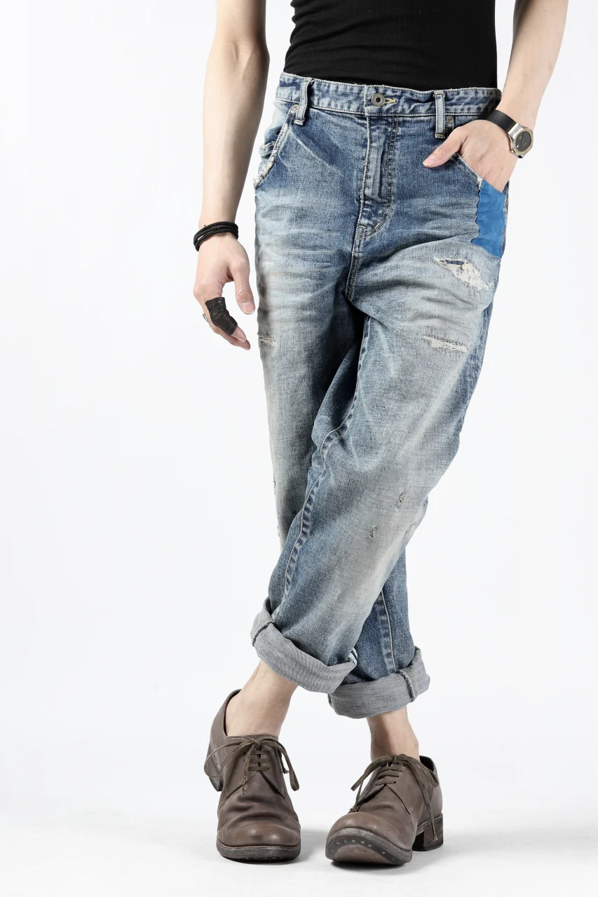 ISAMU KATAYAMA BACKLASH STRAIGHT DENIM PANTS / NATURAL USED FADE (INDIGO) - Image 8