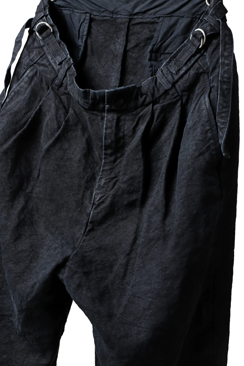 ISAMU KATAYAMA BACKLASH TAPERED TROUSERS / GARMENT NATURAL DYED LINEN CANVAS (INDIGO) - Image 17
