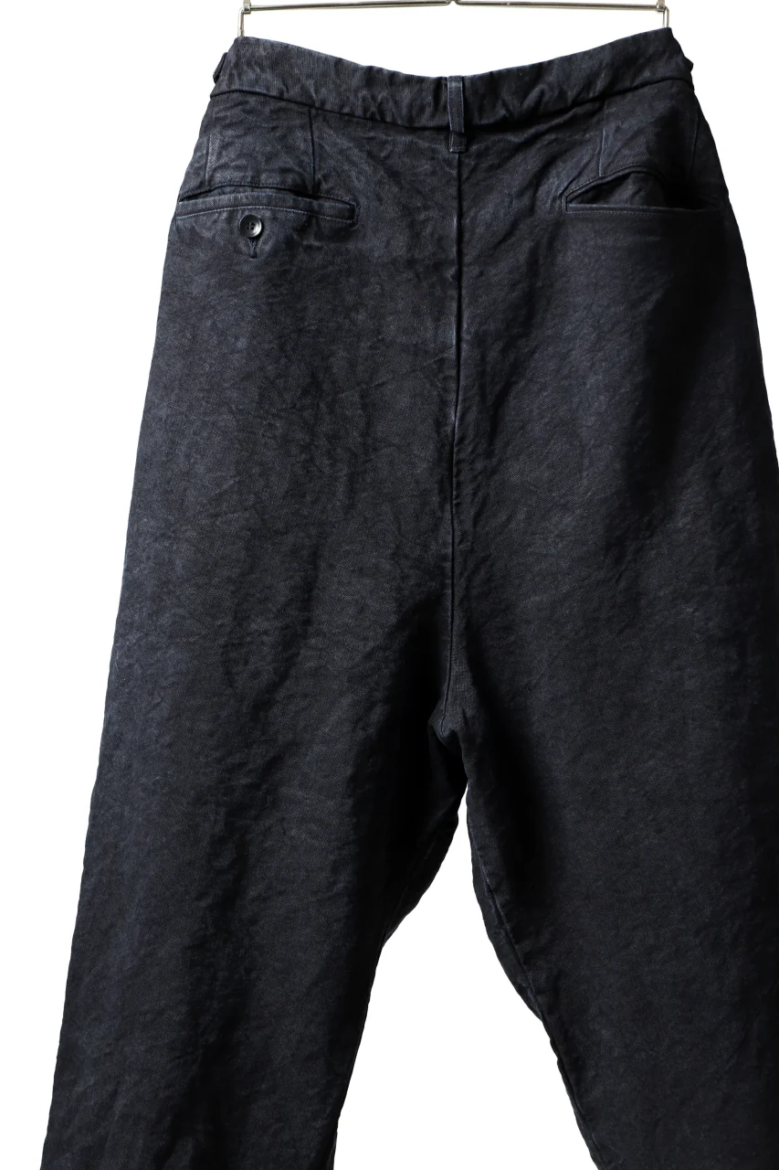 ISAMU KATAYAMA BACKLASH TAPERED TROUSERS / GARMENT NATURAL DYED LINEN CANVAS (INDIGO) - Image 20