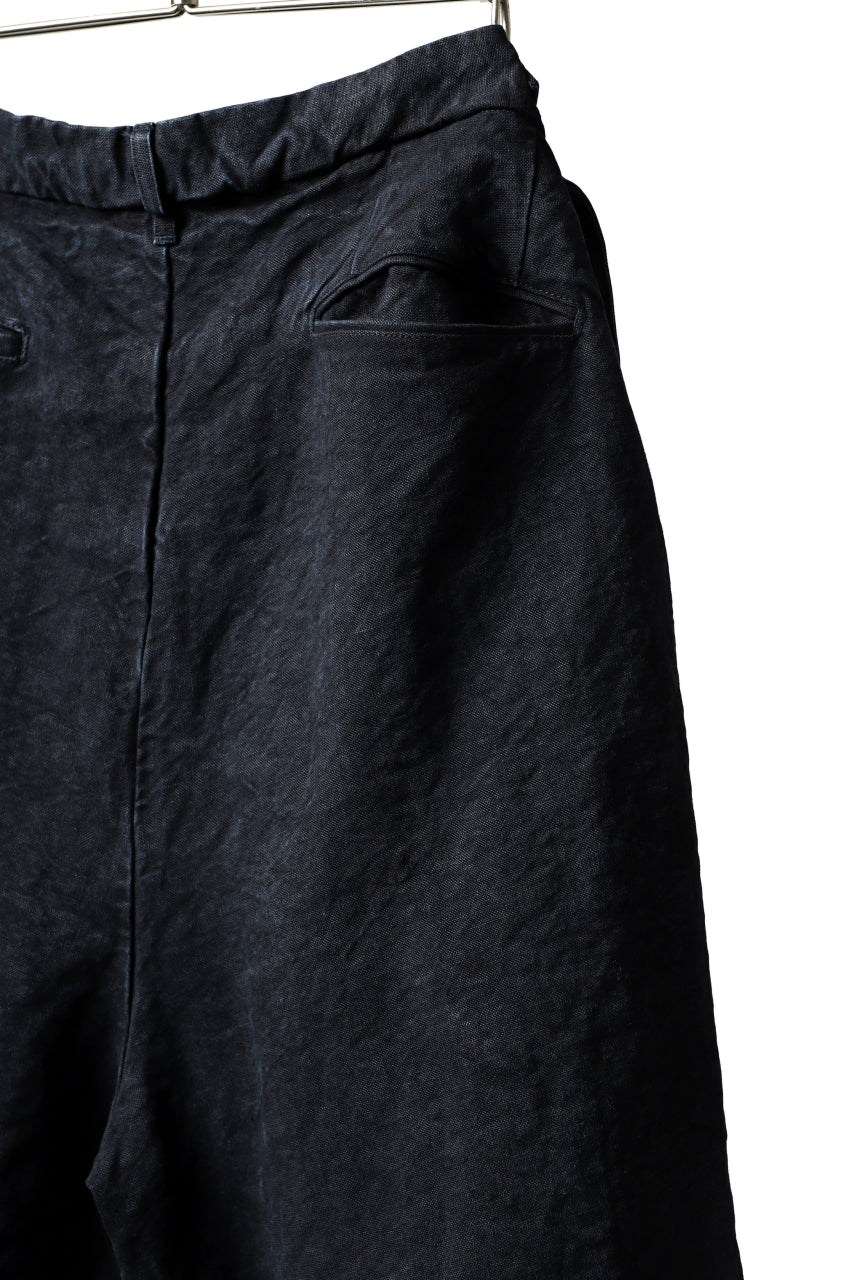 ISAMU KATAYAMA BACKLASH TAPERED TROUSERS / GARMENT NATURAL DYED LINEN CANVAS (INDIGO) - Image 22