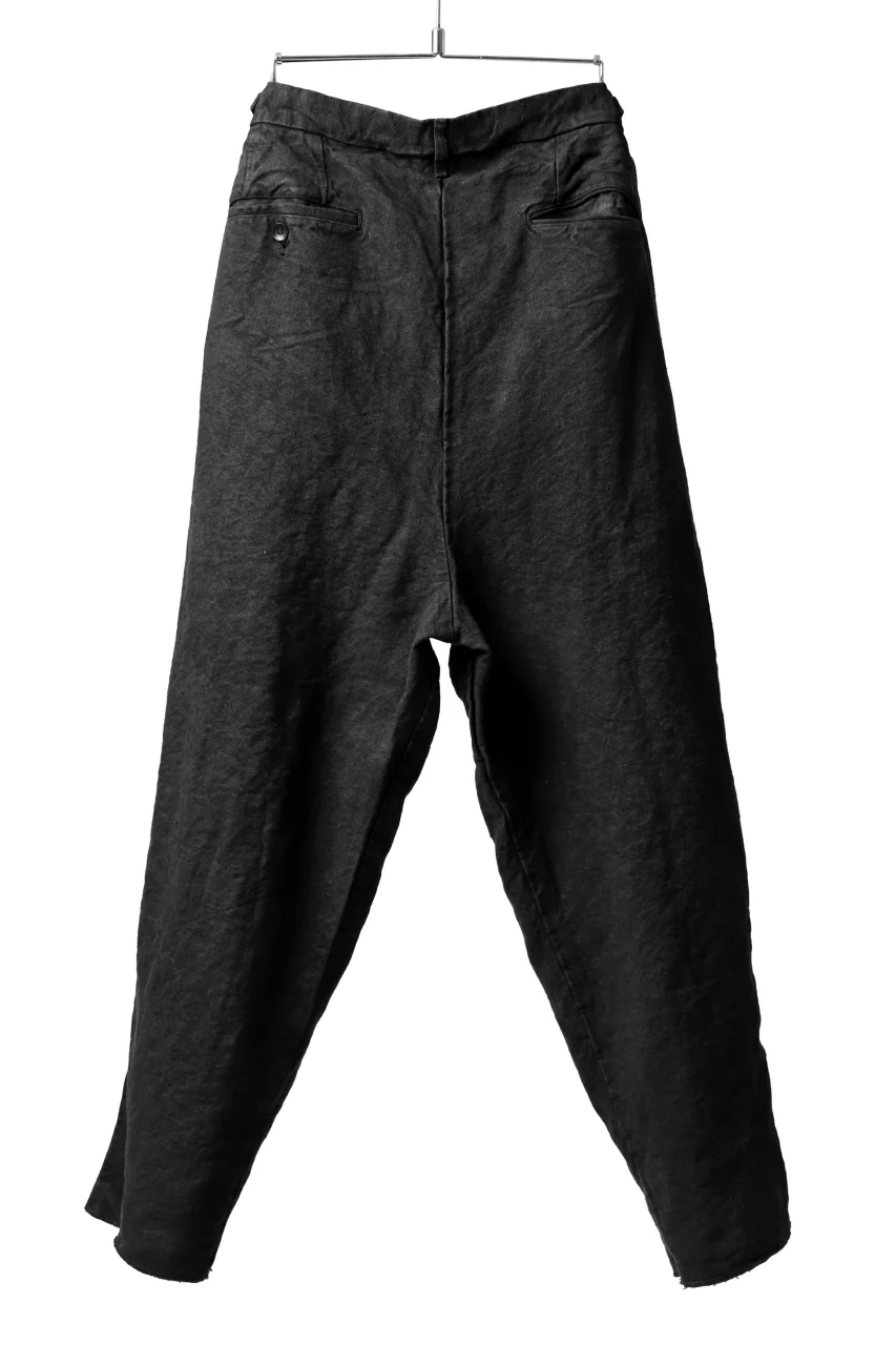 ISAMU KATAYAMA BACKLASH TAPERED TROUSERS / GARMENT NATURAL DYED LINEN CANVAS (SUMI) - Image 10