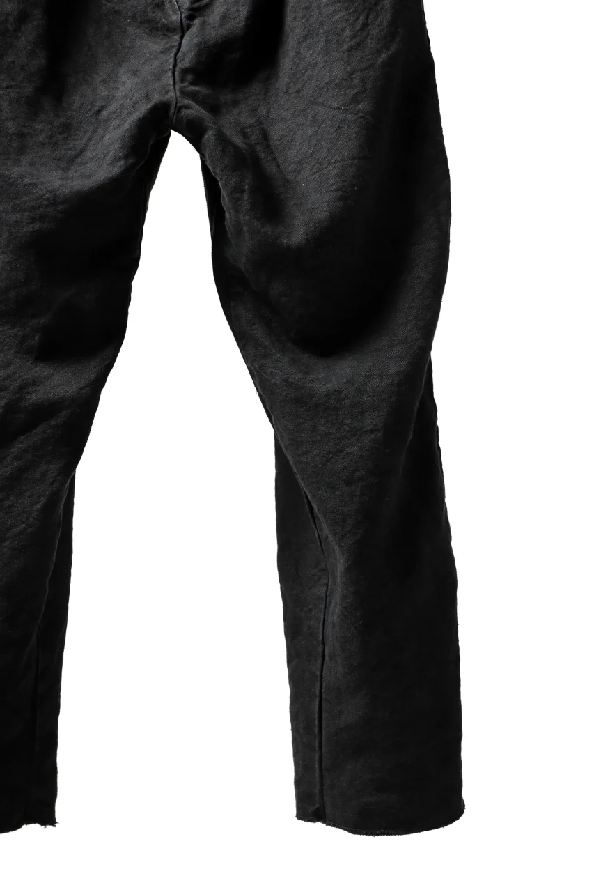 ISAMU KATAYAMA BACKLASH TAPERED TROUSERS / GARMENT NATURAL DYED LINEN CANVAS (SUMI) - Image 14