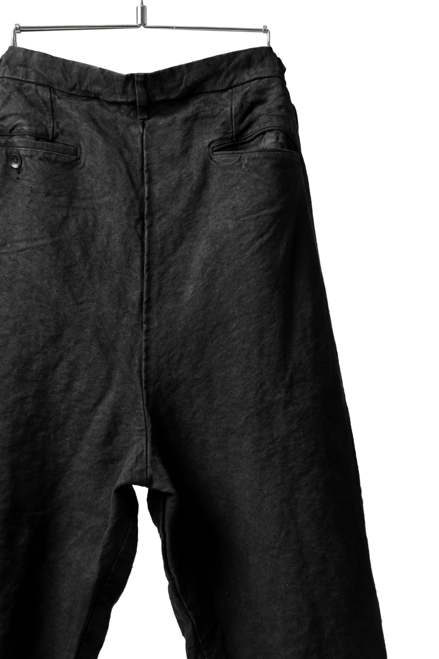 ISAMU KATAYAMA BACKLASH TAPERED TROUSERS / GARMENT NATURAL DYED LINEN CANVAS (SUMI) - Image 20
