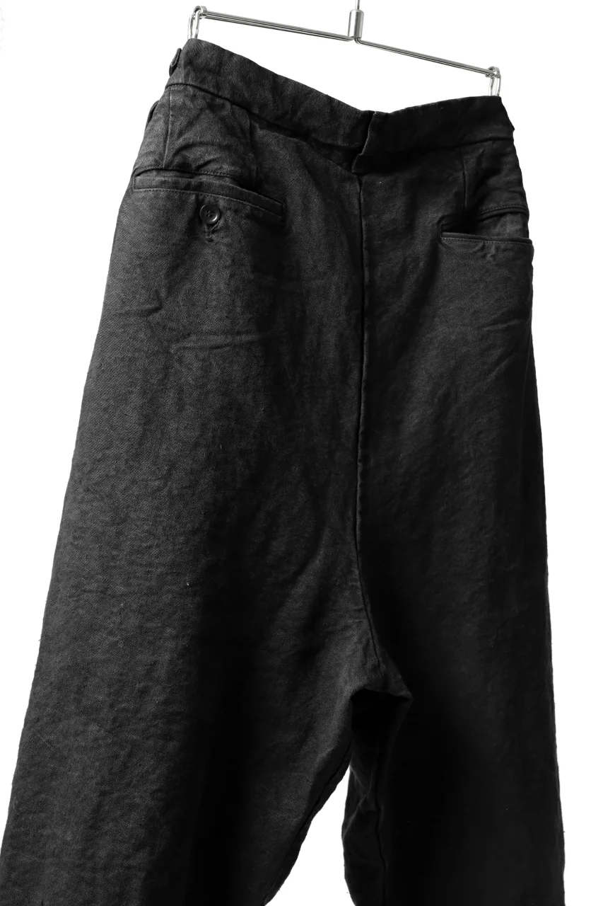ISAMU KATAYAMA BACKLASH TAPERED TROUSERS / GARMENT NATURAL DYED LINEN CANVAS (SUMI) - Image 21